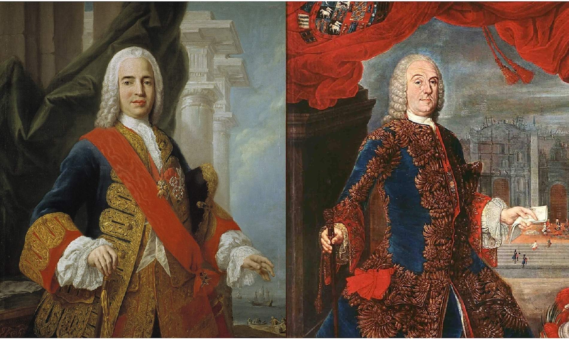 Representación del marqués de la Ensenada y del virrey Manso de Velasco. Fuente Museo del Prado y Catedral de Lima Representación del marqués de la Ensenada y del virrey Manso de Velasco. Fuente Museo del Prado y Catedral de Lima