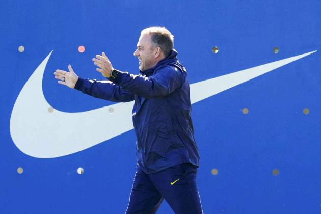 Hansi Flick entrenamiento Barça / Foto: EFE