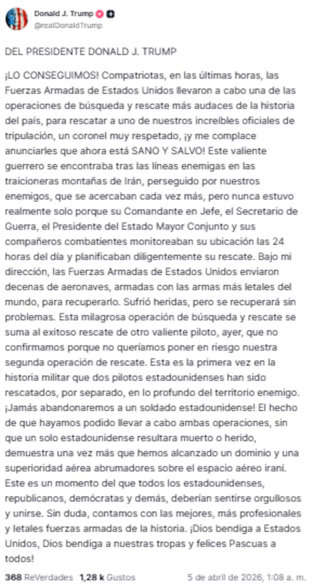 missatge Trumpl missatge Trumpl