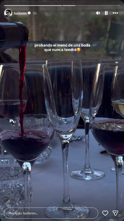 Luc Loren en la prueba de menú de la reboda de Dulceida / Instagram Luc Loren en la prueba de menú de la reboda de Dulceida / Instagram