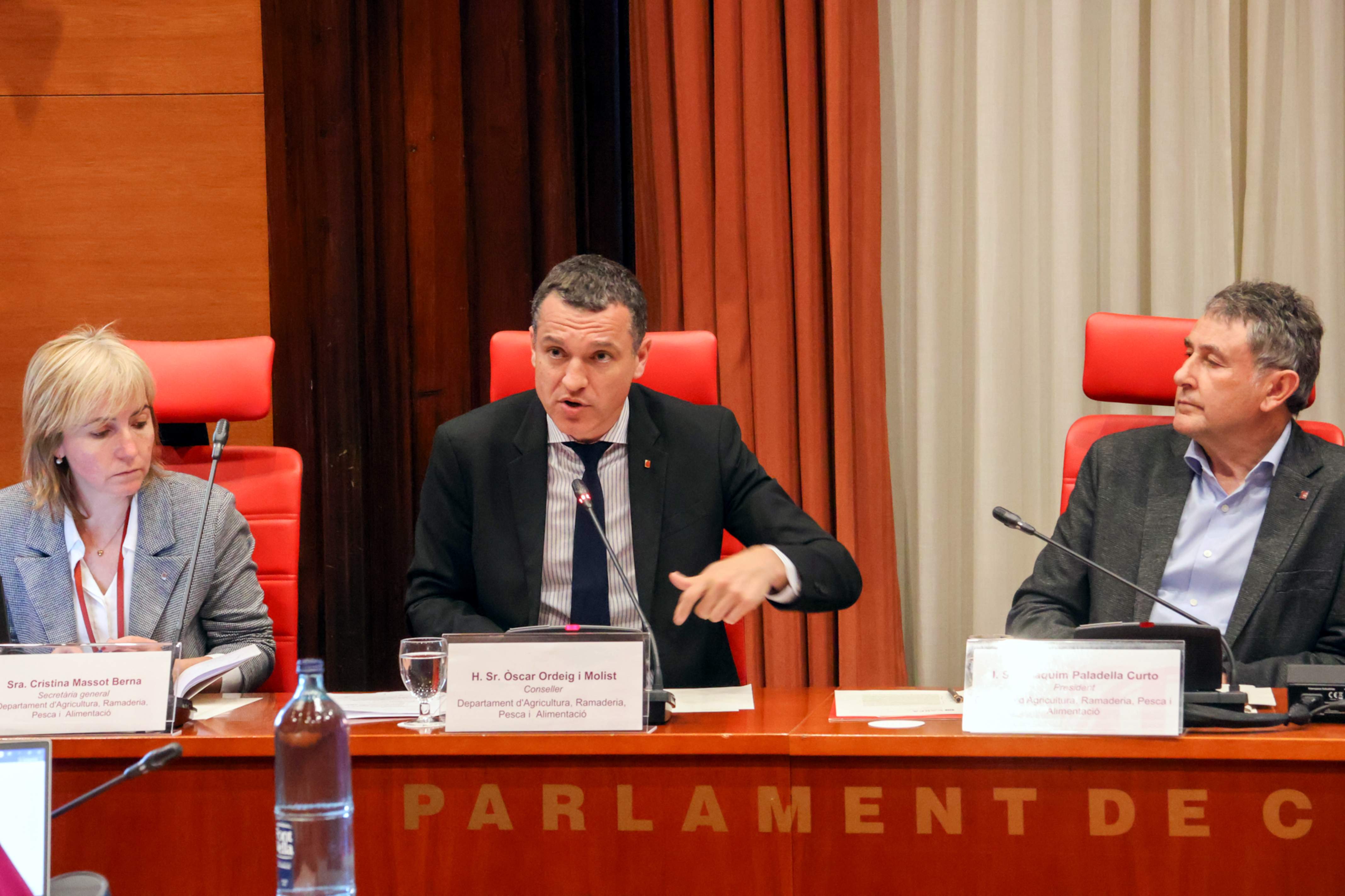Òscar Ordeig, conseller Agricultura / Parlament de Catalunya