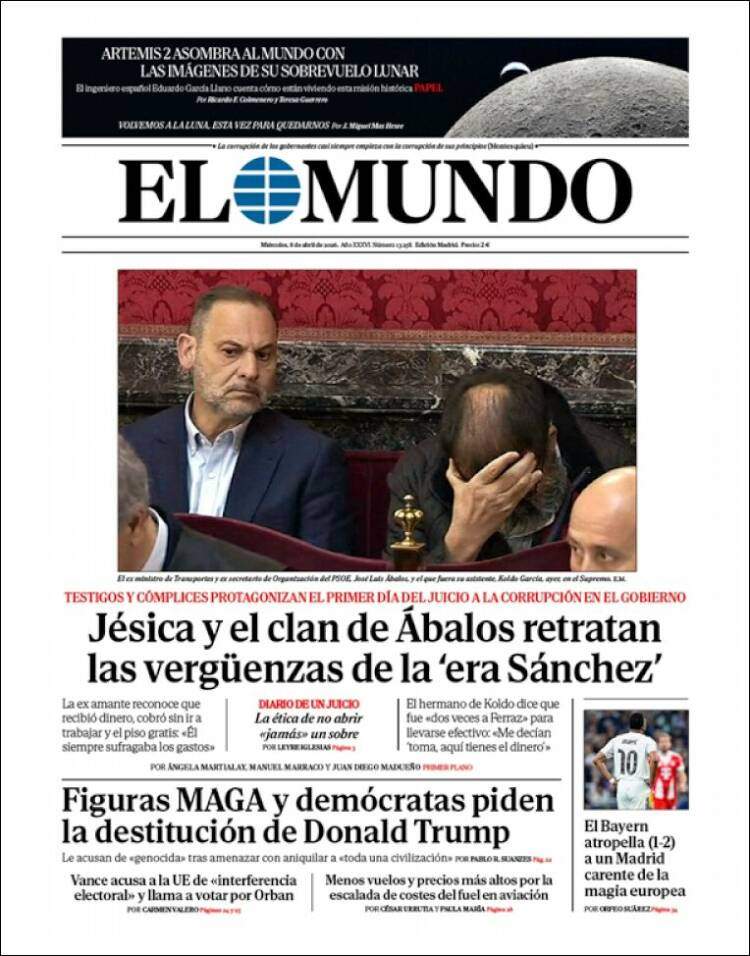 'El Mundo', 8 de abril de 2026 'El Mundo', 8 de abril de 2026