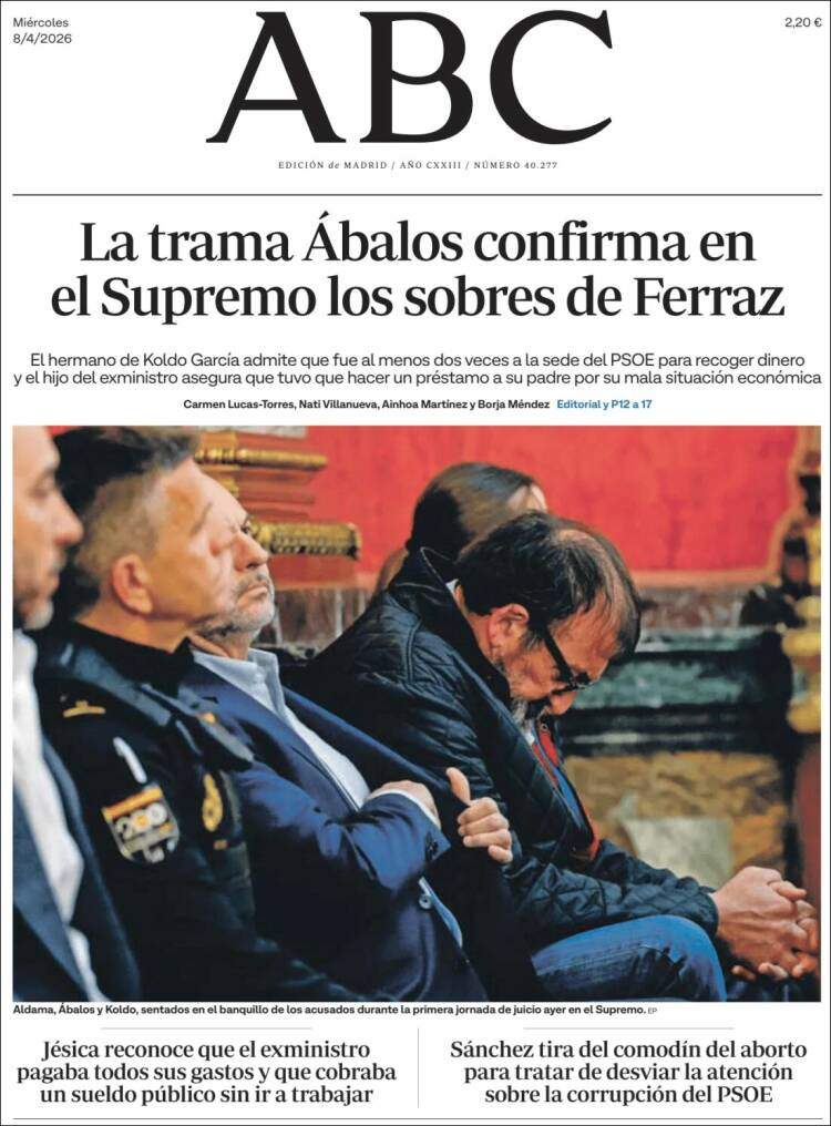 'ABC', 8 de abril de 2026 'ABC', 8 de abril de 2026