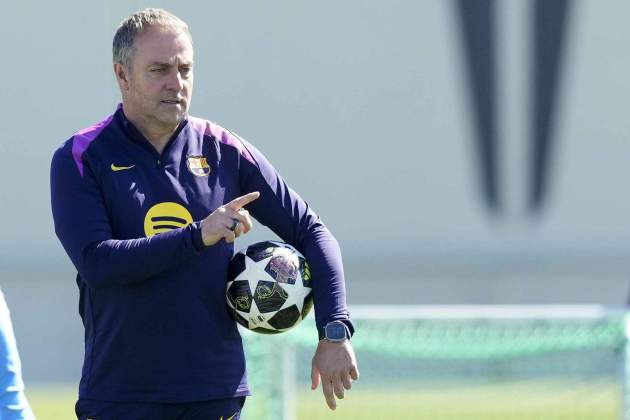 Hansi Flick entrenamiento Barça