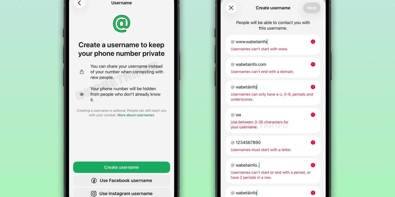 Así se ven los nombres de usuario en WhatsApp