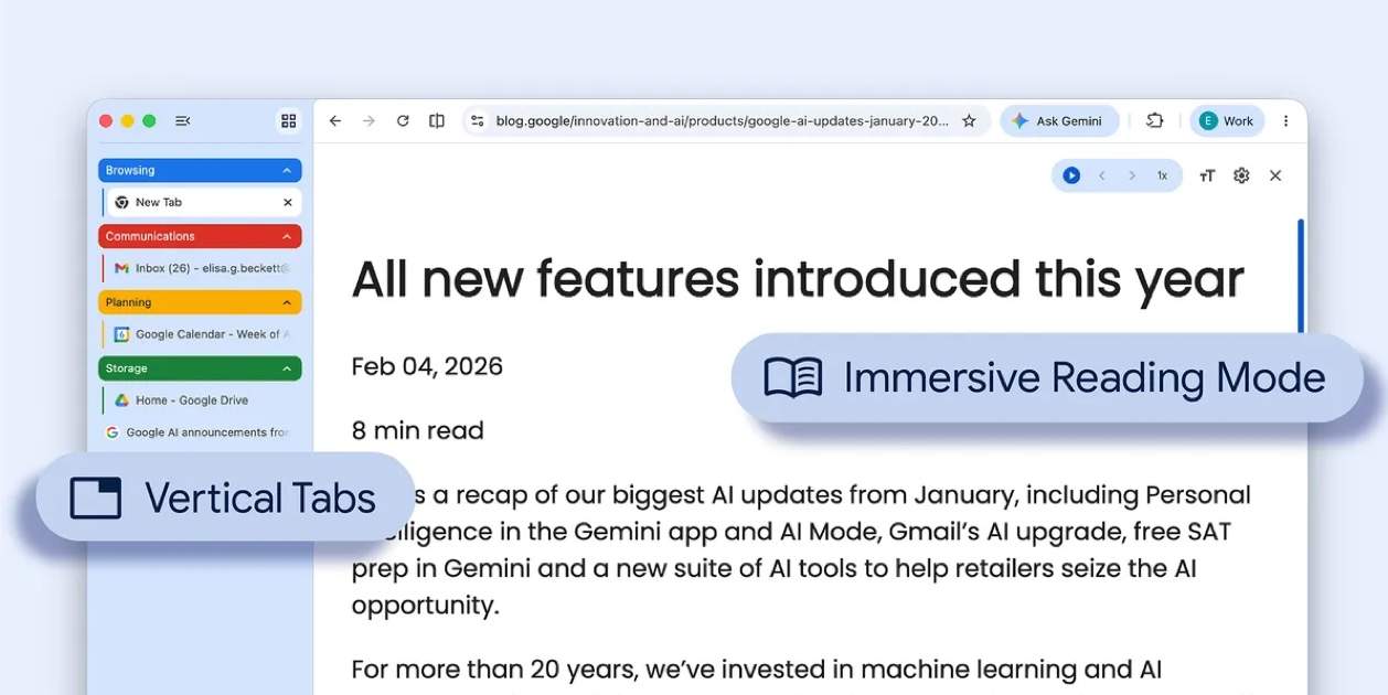 Novedades de Google Chrome