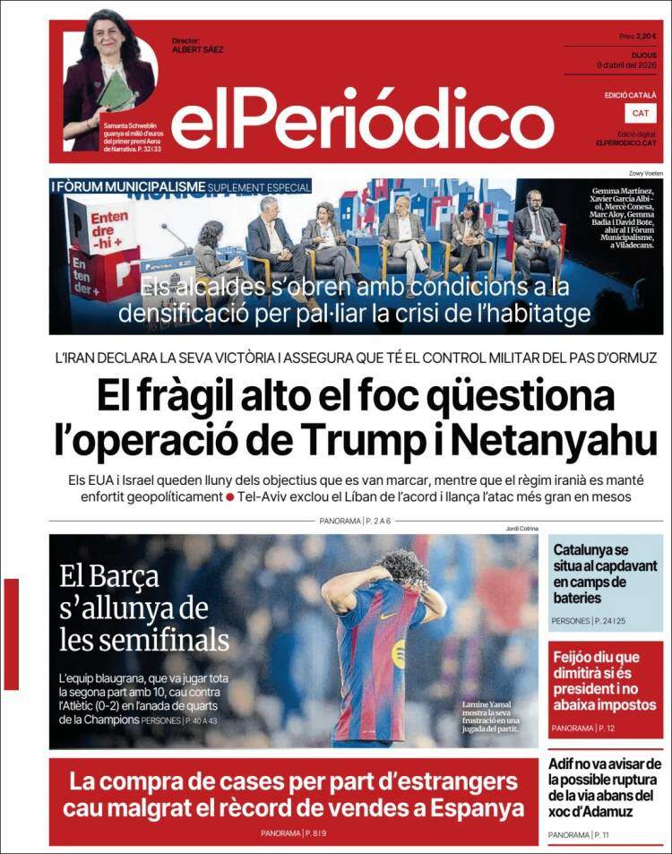'El Periódico', 9 d'abril de 2026