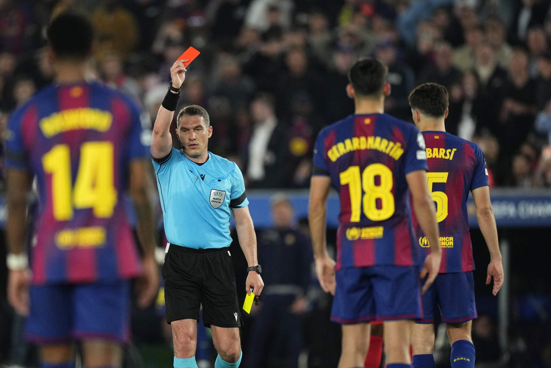 Kovacs queda en evidencia: pita un penalti idéntico al que negó al Barça por manos de Pubill