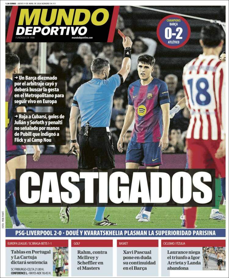 Mundo Deportivo portada 09 04 2026