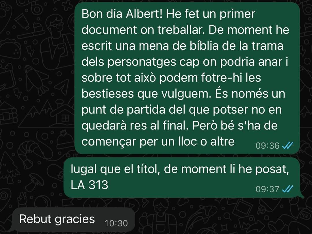 El primer mensaje que Peyu envió a Albert Pla para hacer 'Hamlet' / Instagram