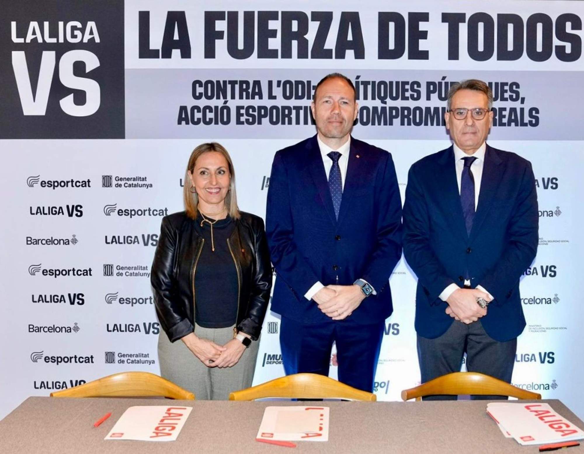 LALIGA refuerza sus acciones en la lucha contra el odio con un acuerdo con el Govern de Catalunya