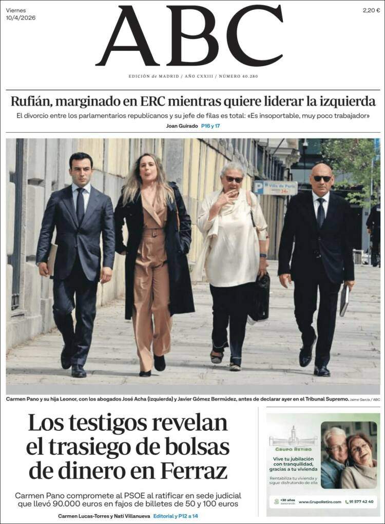 'ABC', 10 de abril de 2026 'ABC', 10 de abril de 2026