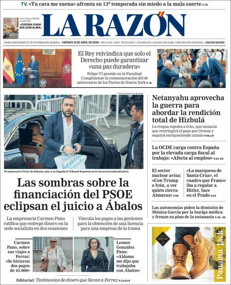 'La Razón', 10 de abril de 2026 'La Razón', 10 de abril de 2026