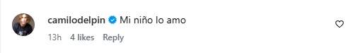 Comentari a la publicació del nadó de C.Tangana i Rocío Aguirre   Instagram