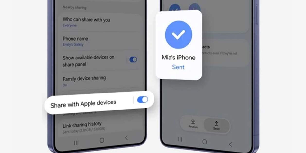 Samsung ha añadido AirDrop a sus Galaxy más antiguos, pero no parece funcionar correctamente