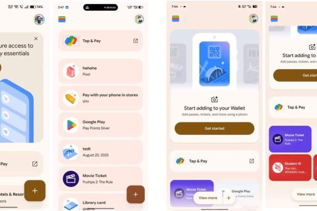 Cambios en Google Wallet, antes y después. Foto de Android Authority
