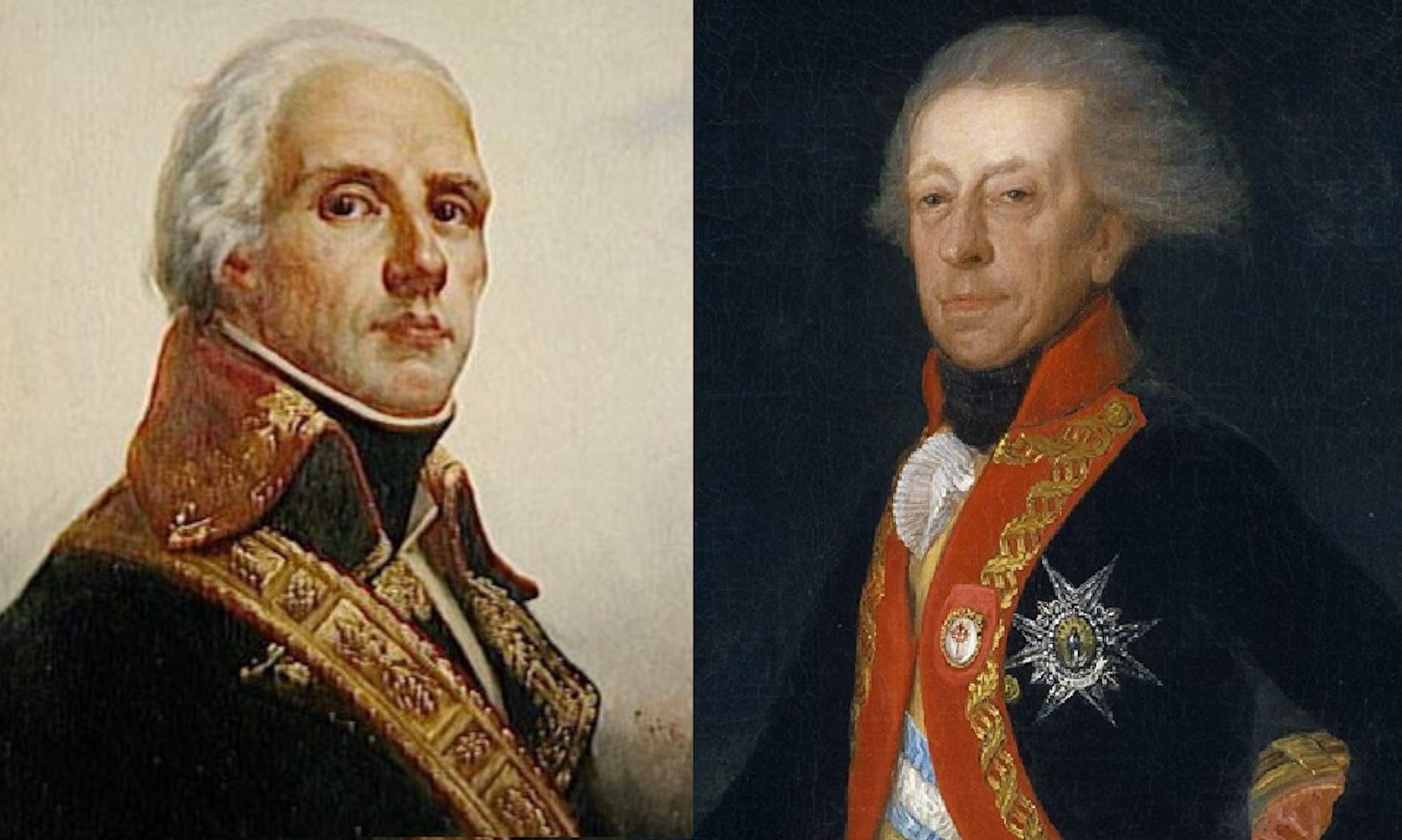 Los generales Dugommier y Ricardos. Fuente Palacio de Versalles y Museo del Prado