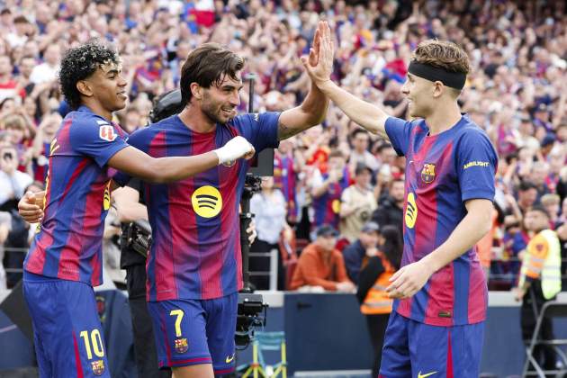 Lamine Ferran Fermín Barça Espanyol / Foto: EFE
