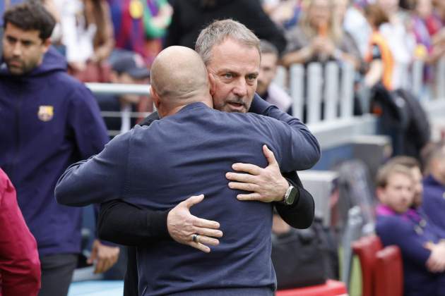 Flick y Manolo Barça Espanyol / Foto: EFE