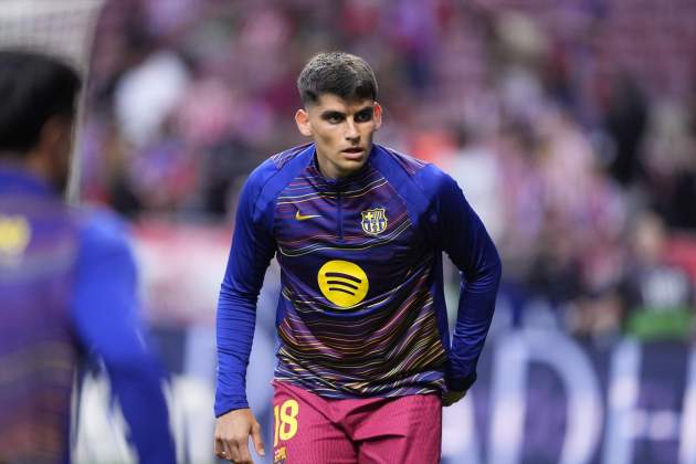 EuropaPress 7415613 gerard martin of fc barcelona warms up during the spanish league laliga ea