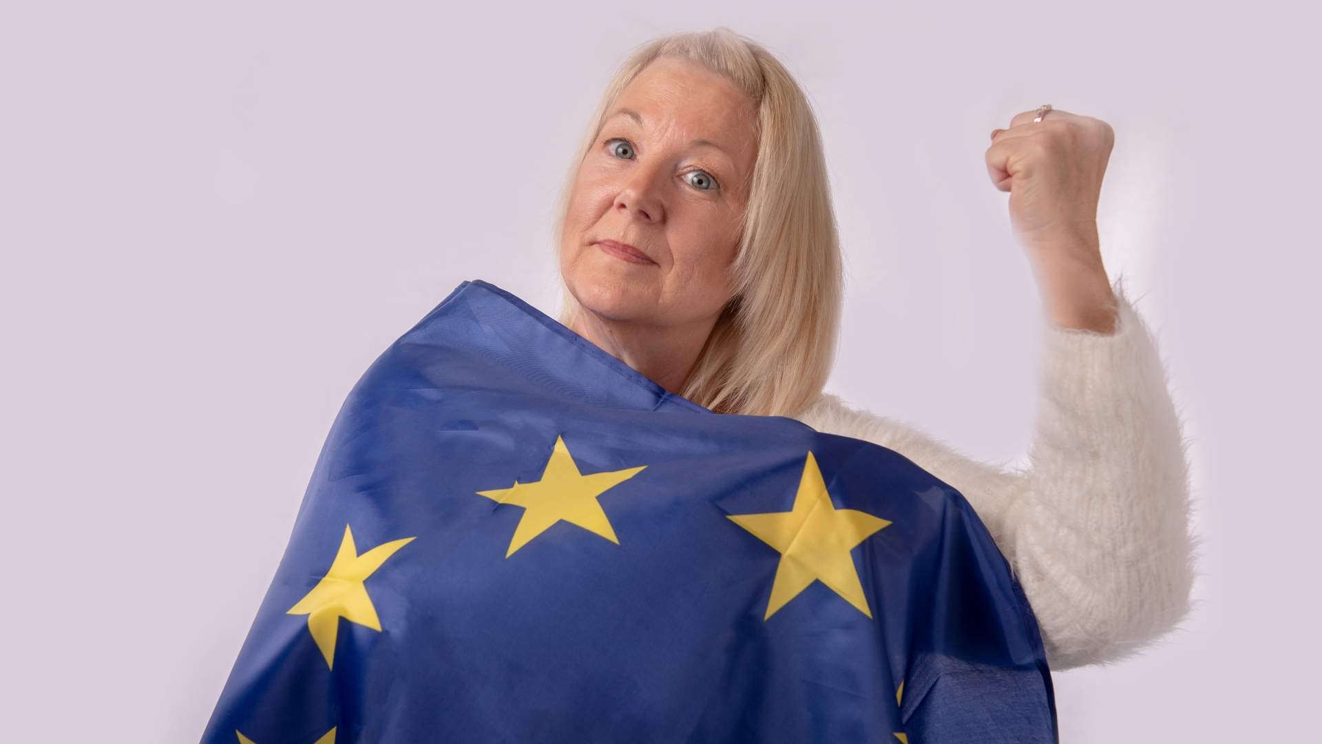 Les portades entonen l'himne d'Europa