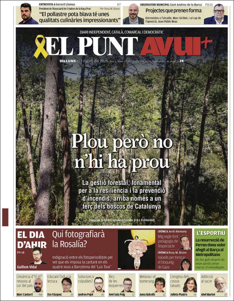 'El Punt Avui', 13 d'abril de 2026 'El Punt Avui', 13 d'abril de 2026