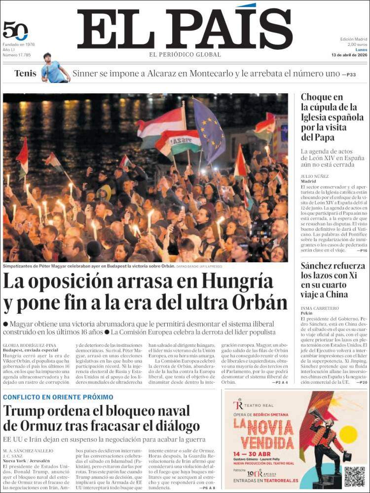 'El País', 13 d'abril de 2026 'El País', 13 d'abril de 2026