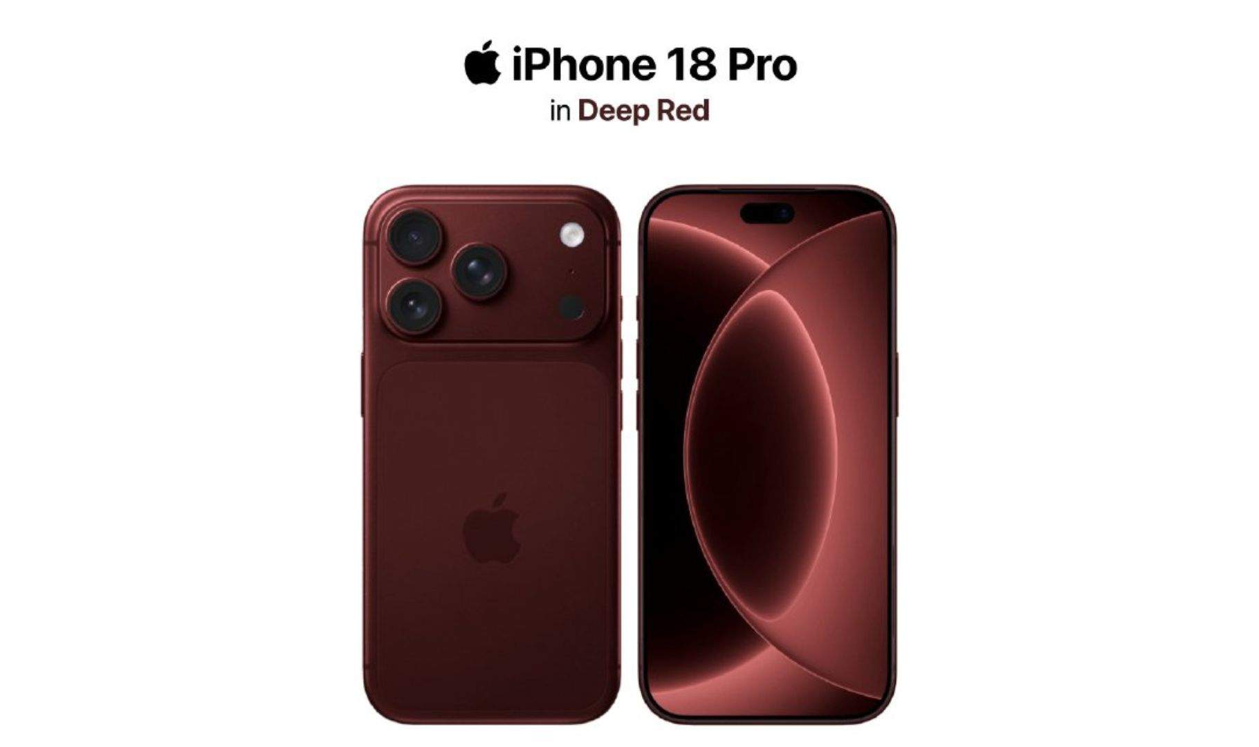 Concepto del iPhone 18 Pro en color rojo