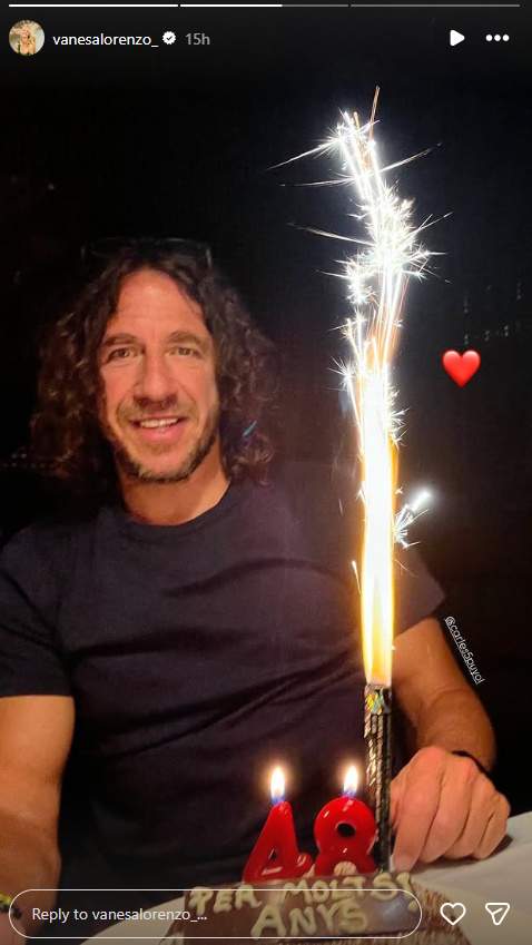 Vacesa Lorenzo felicita a Carles Puyol por su cumpleaños IG3