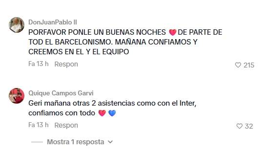 Els comentaris del vídeo de la nòvia de Gerard Martin   TikTok