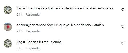 Els comentaris del vídeo de Laura Fa / Instagram 