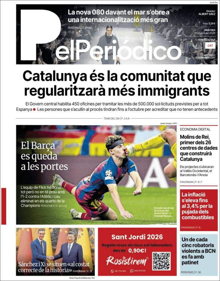 'El Periódico', 15 d'abril de 2026
