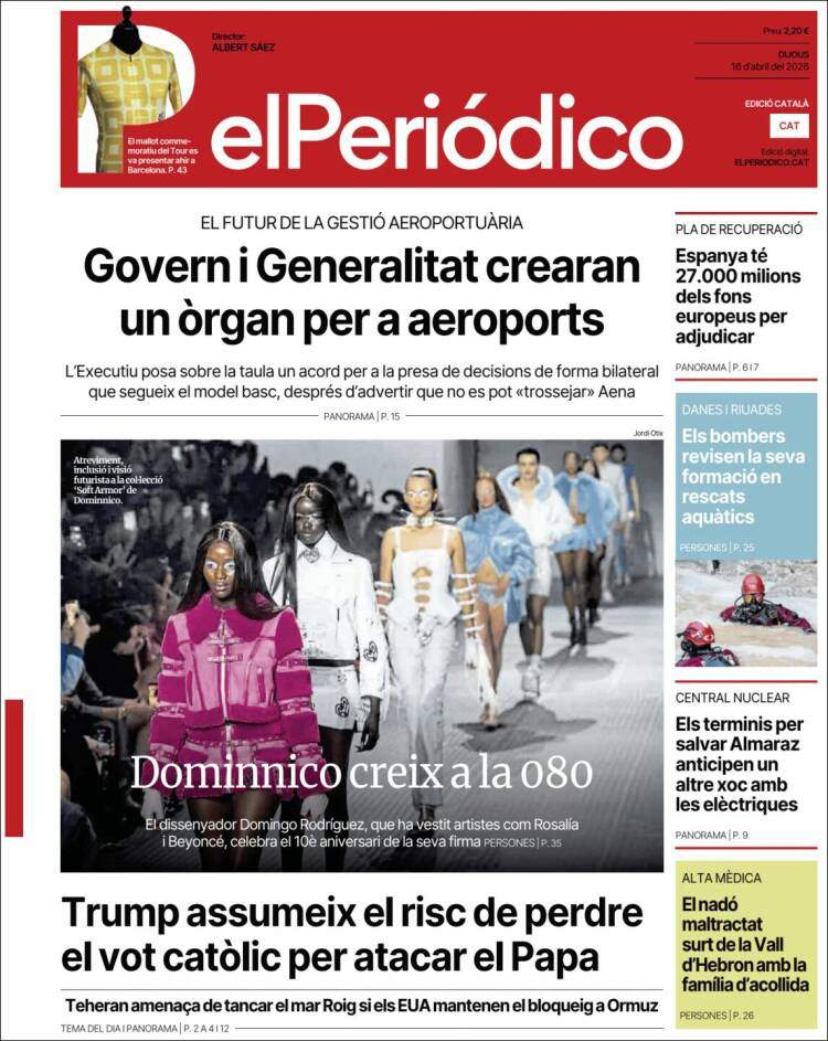 'El Periódico', 16 d'abril de 2026