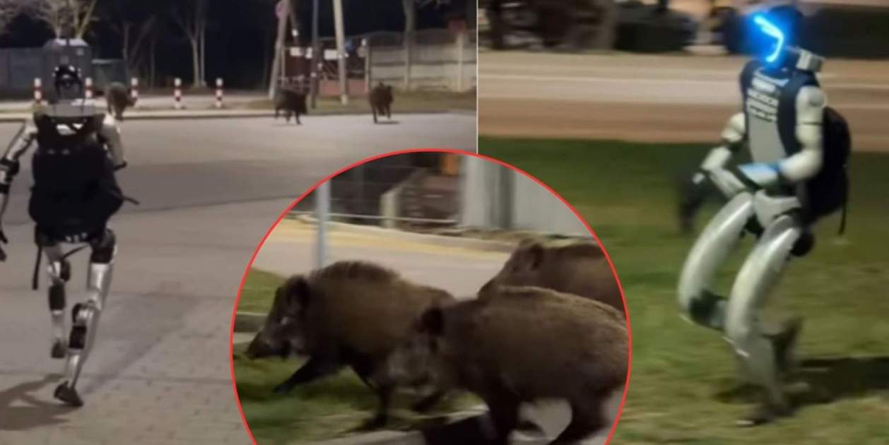 El surrealista vídeo de este robot persiguiendo jabalíes se ha hecho viral