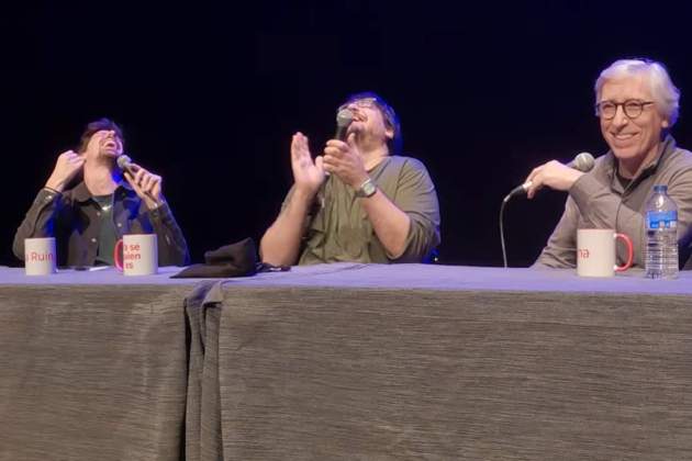 David Trueba, amb Ignasi Taltavull i Tomàs Fuentes a 'La Ruina'