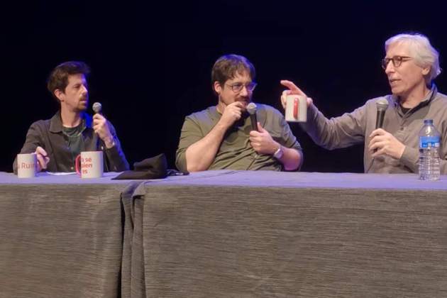 David Trueba, amb Ignasi Taltavull i Tomàs Fuentes a 'La Ruina'2