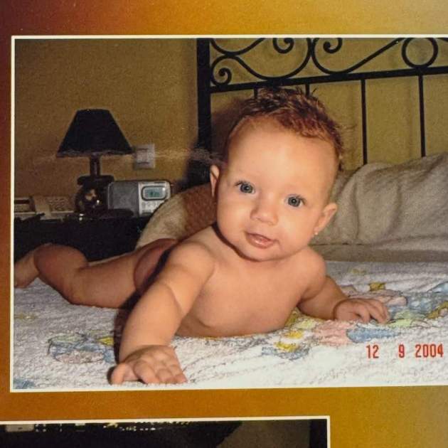 Berta Gallardo cuando era un bebé / Instagram