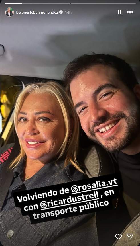 Belén Esteban y Ricard Ustrell después del concierto de Rosalía / Instagram
