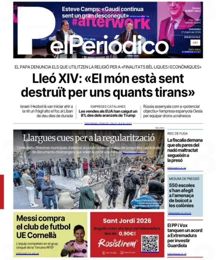 'El Periódico', 17 d'abril de 2026 (1)