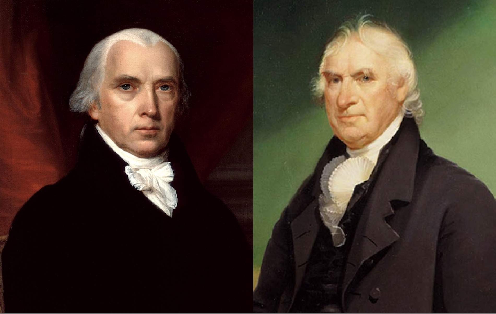 El presidente James Madison y el vice presidente George Clinton. Fuente Biblioteca del Congreso de los Estados Unidos
