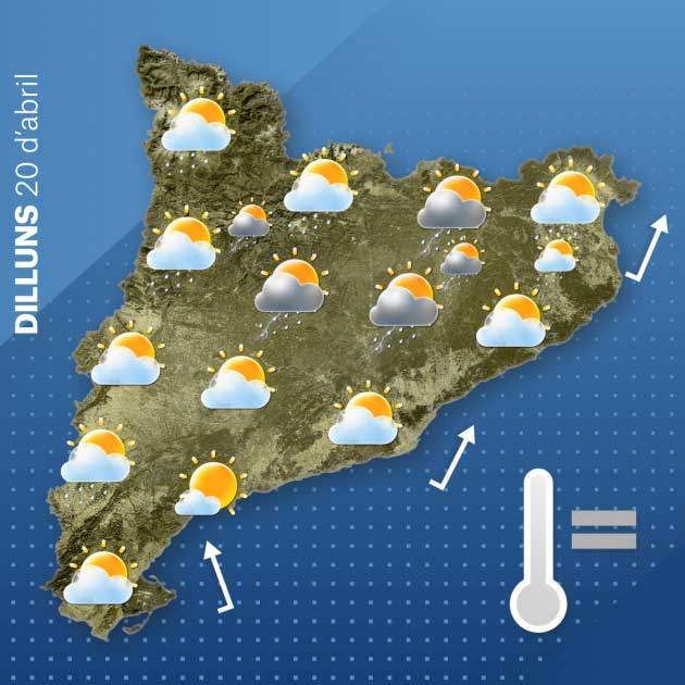Mapa Cataluña lunes 19-4