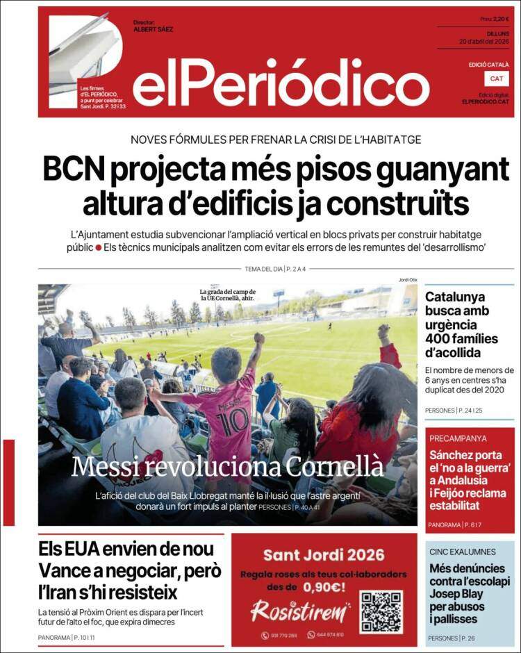 'El Periódico', 20 de abril de 2026