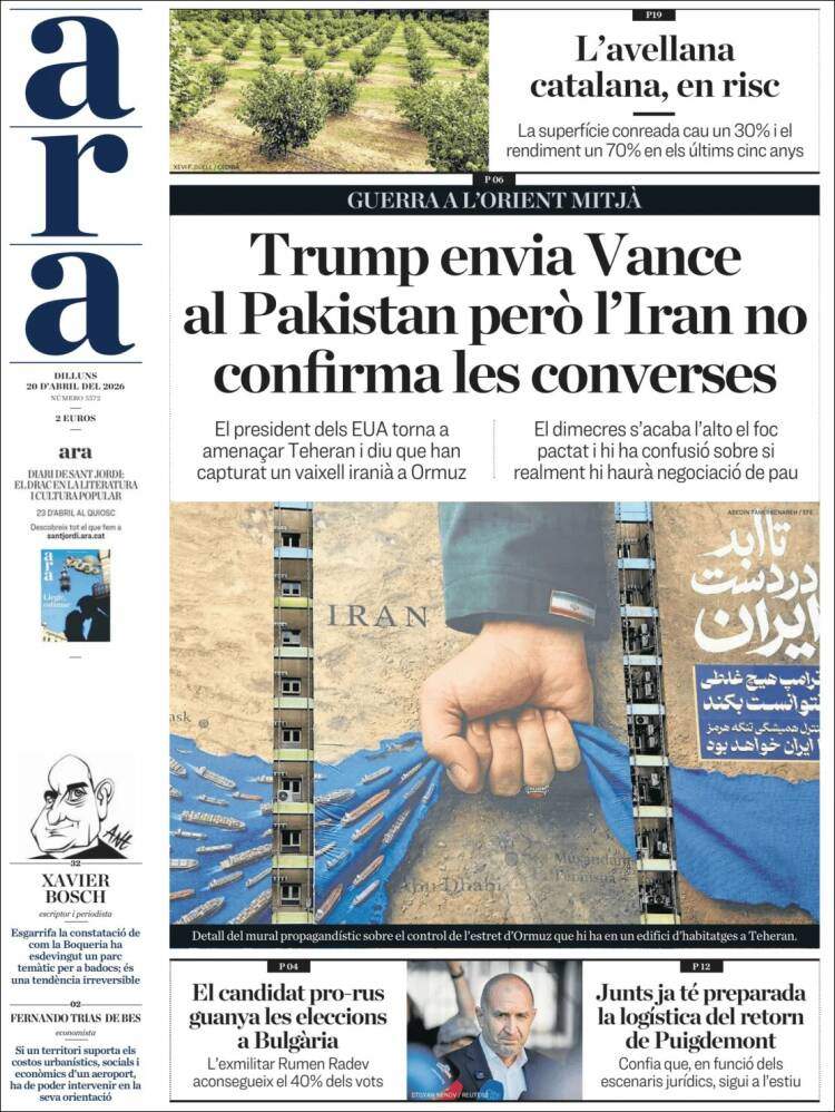 'Ara', 20 de abril de 2026