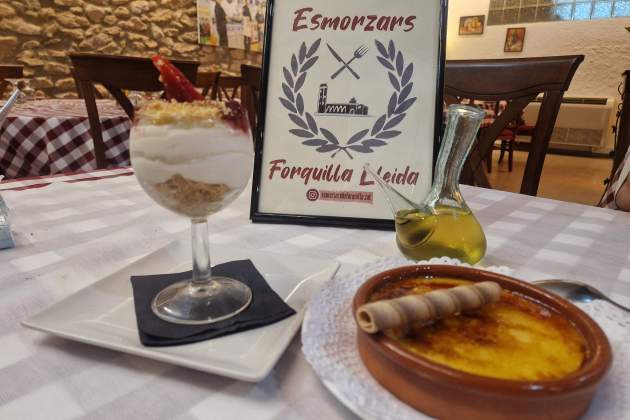 Postres del restaurante El Jardí Foto. / Foto: Esmorzarsdeforquilla.cat