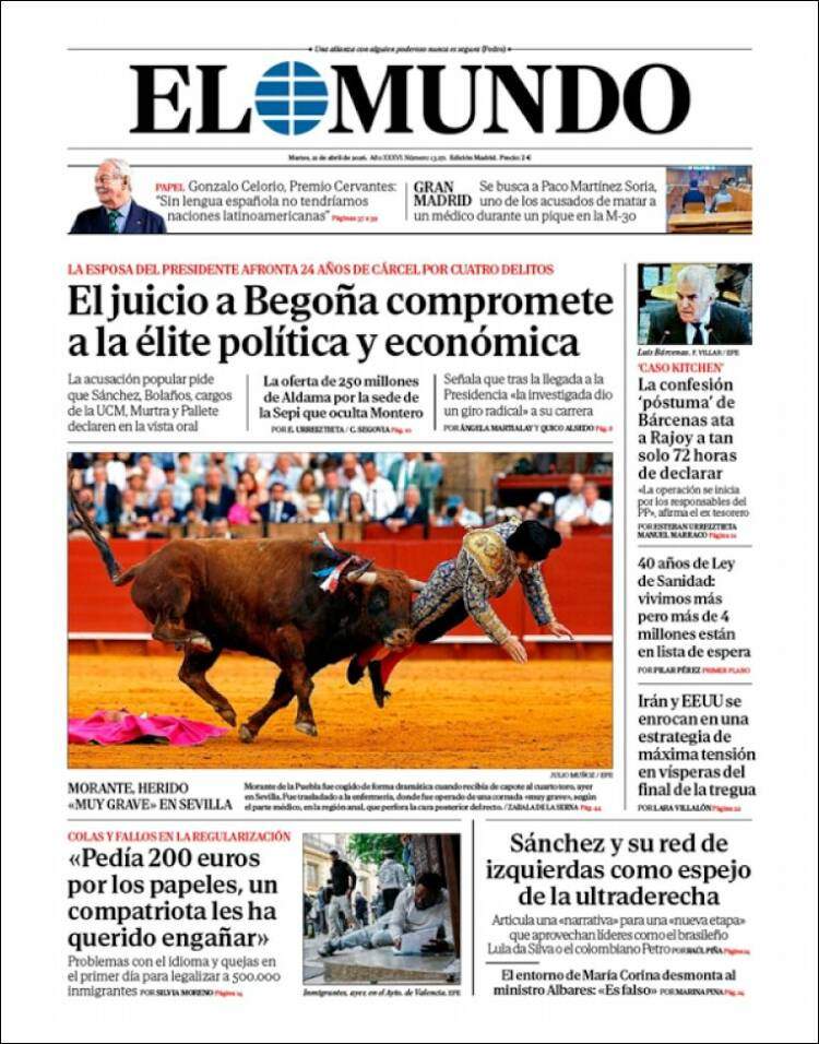'El Mundo', 21 d'abril de 2026