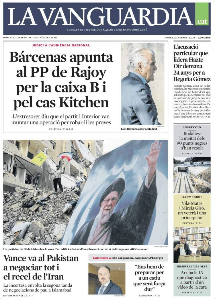 'La Vanguardia', 21 d'abril de 2026