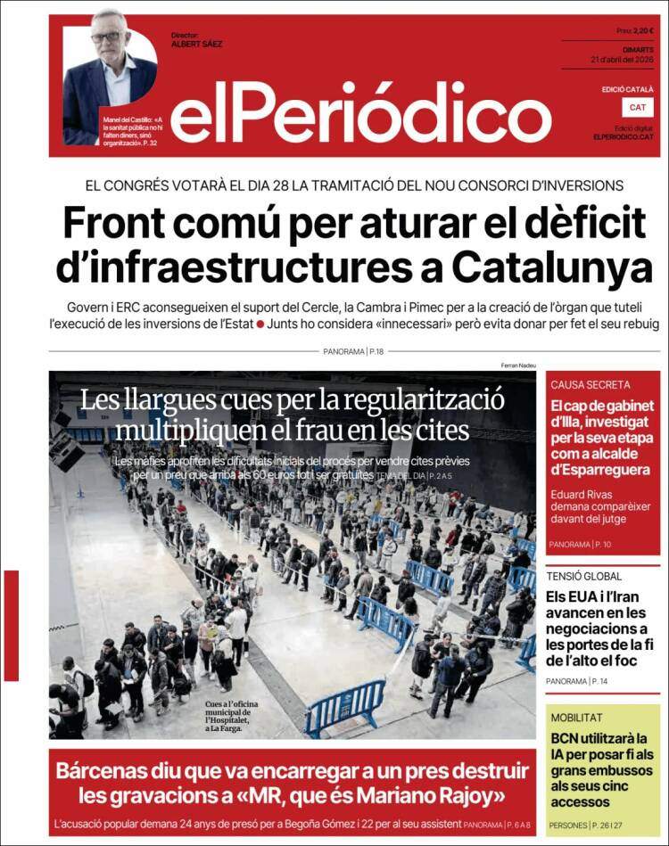 'El Periódico', 21 d'abril de 2026