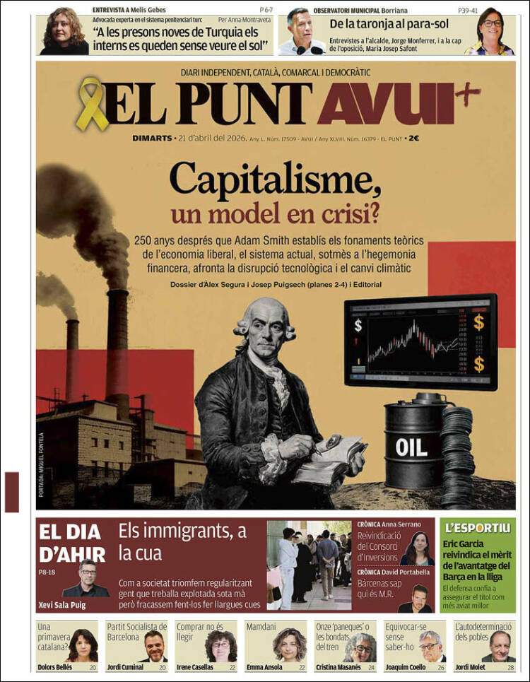 'El Punt Avui', 21 d'abril de 2026