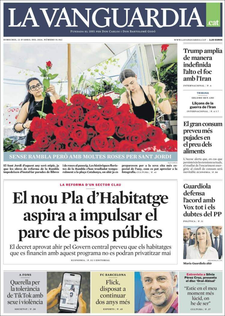 'La Vanguardia', 22 de abril de 2026