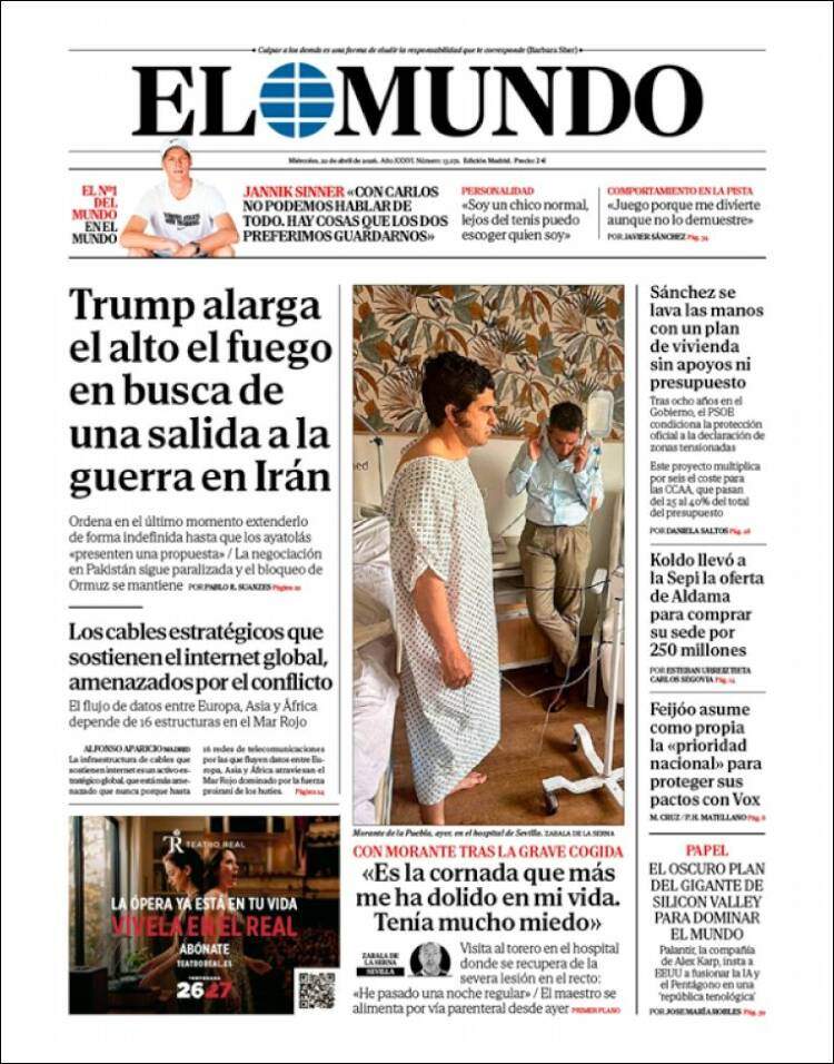 'El Mundo', 22 de abril de 2026